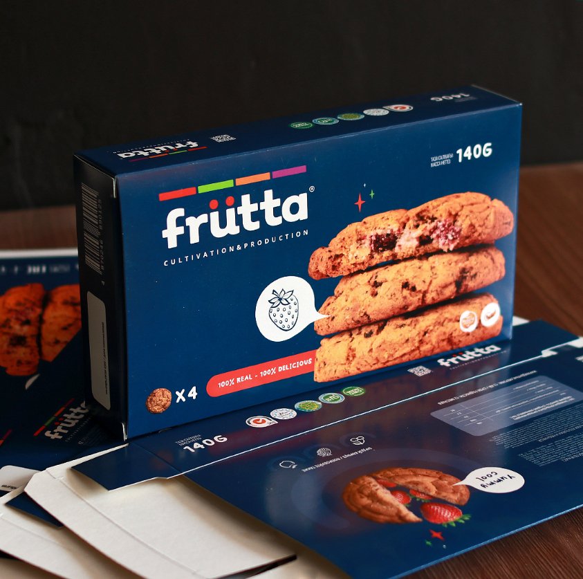 Макет упаковки Frutta в развёрнутом виде