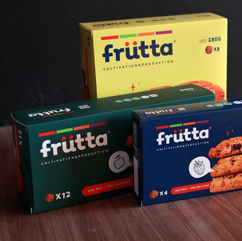 Три варианта упаковки Frutta в серийном производстве