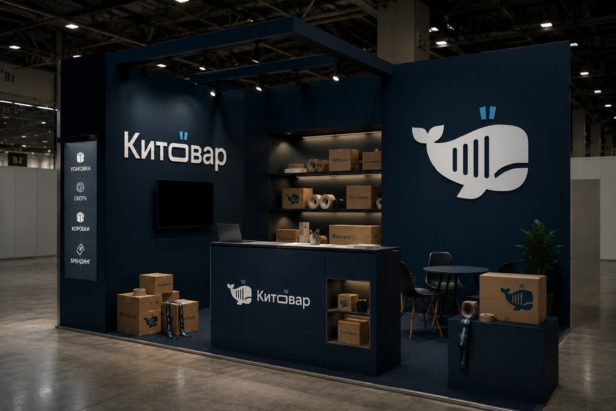Выставочный стенд Китовар с зонированием по направлениям
