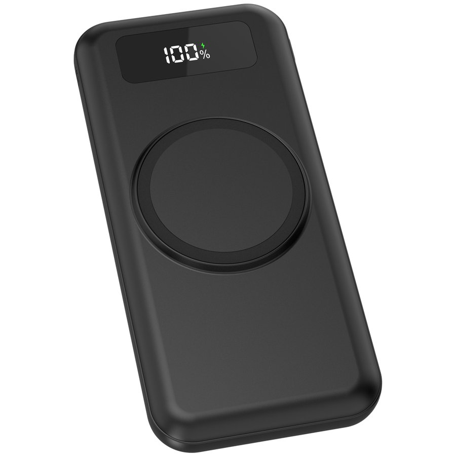 Пауэрбанк Оторити, 10000 mAh, беспроводная зарядка 5W, чёрный