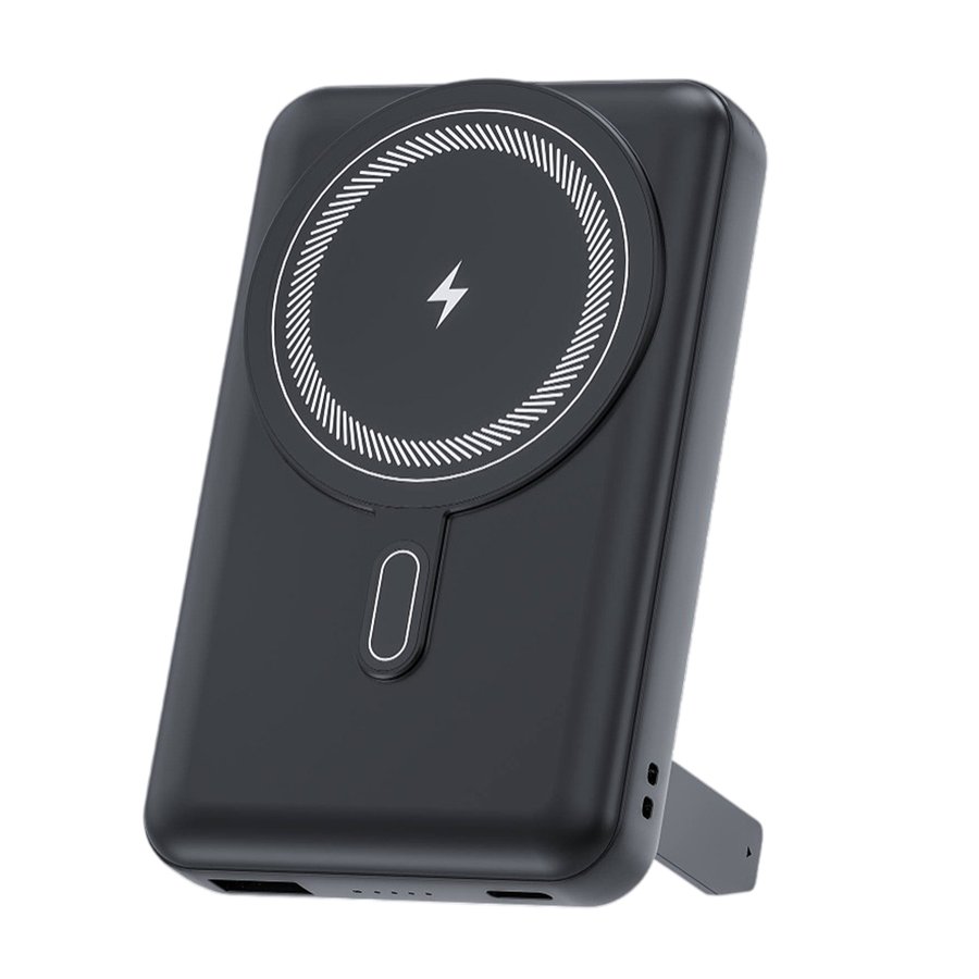 Пауэрбанк Аксион, 10000 mAh, магнитная зарядка 15W, чёрный (под заказ)