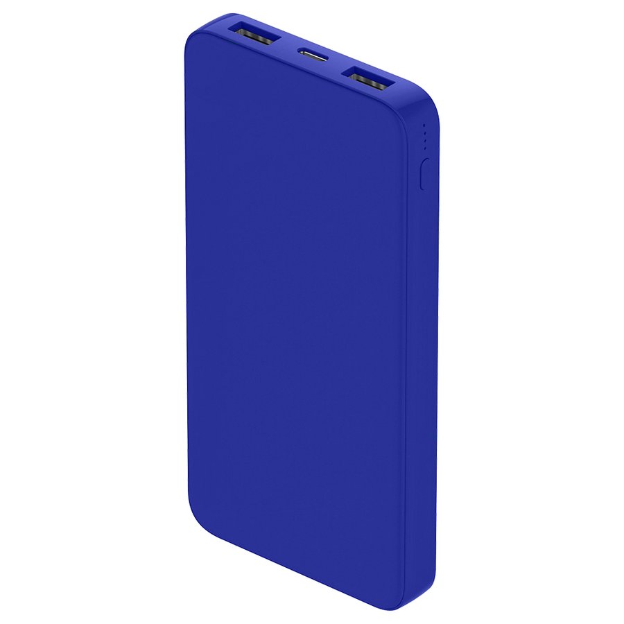 Пауэрбанк Полус, 10000 mAh, софт-тач, синий